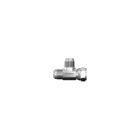 Titan Stainless Adapter 1-1/4in JIC/AN 37 Degree MJ x FJS x MJ Swivel Run Tee SS-6602-20-20-20